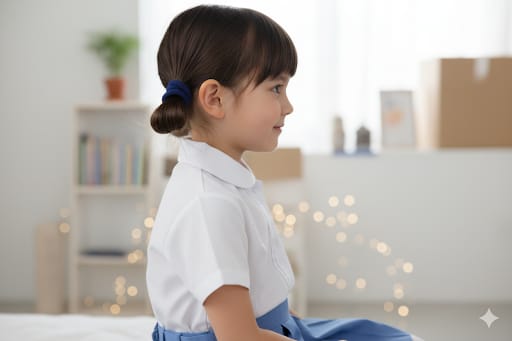 Navy Blue School Hair Accessories Set (30 Pcs) - 18 Seamless Ponies & 12 EasyGrip Snap Clips for Girls