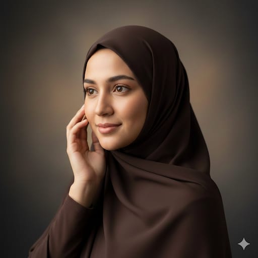 Deep Chocolate Brown Georgette Hijab | 29" x 68" Modest Scarf