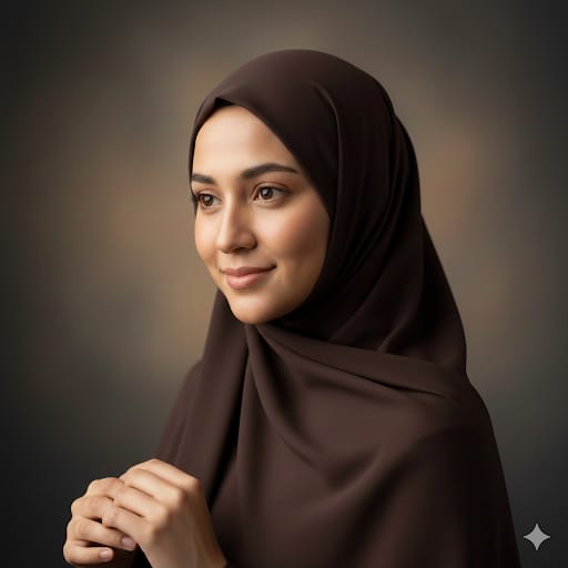 Deep Chocolate Brown Georgette Hijab | 29" x 68" Modest Scarf