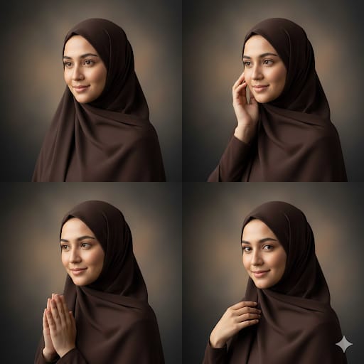 Deep Chocolate Brown Georgette Hijab | 29" x 68" Modest Scarf