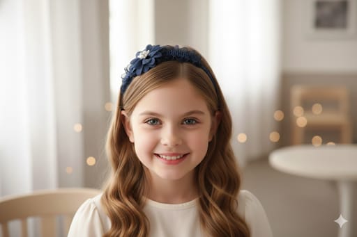 Elegant Floral Baby Headbands Set - Tulle Ruffled Flower & Pearl Infant Elastic Hair Accessories for Newborn Photoshoot