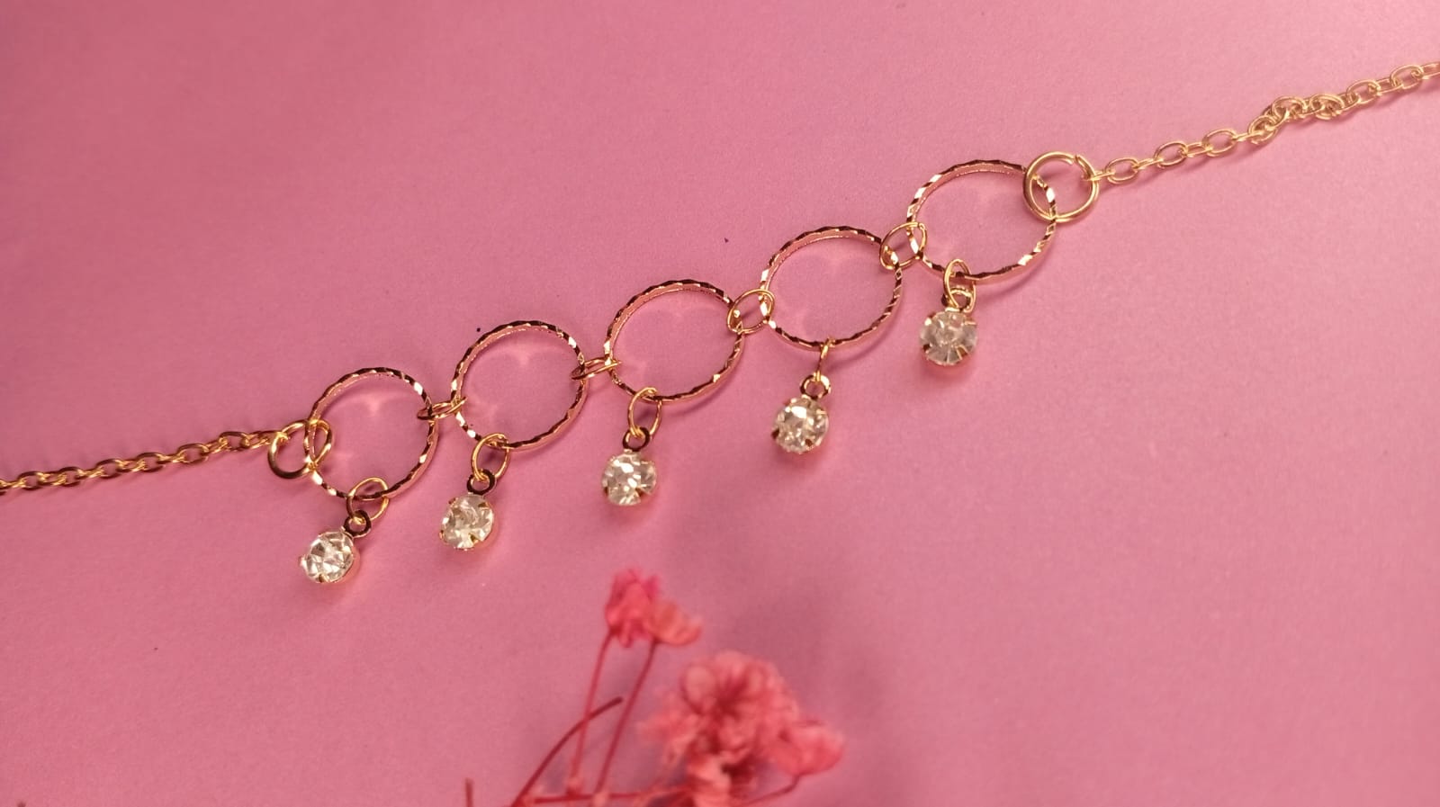 Versatile Gold-Tone Charm Bracelet & Anklet for Women | Adjustable 2-in-1 Payal Bracelet