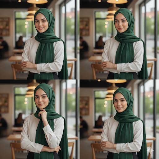Emerald Green Premium Hijab Scarf - Chic Modesty Wear for Professional and Casual Outfits.