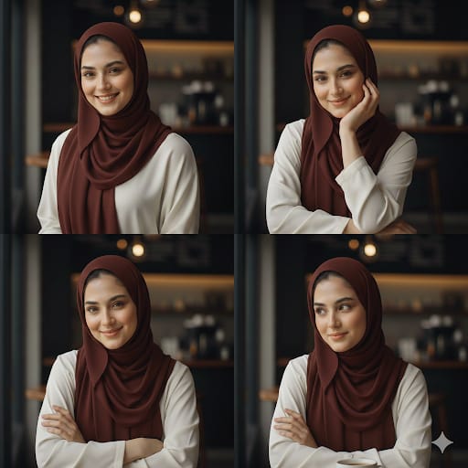 Deep Mahogany Georgette Hijab Scarf - Elegant & Flowing